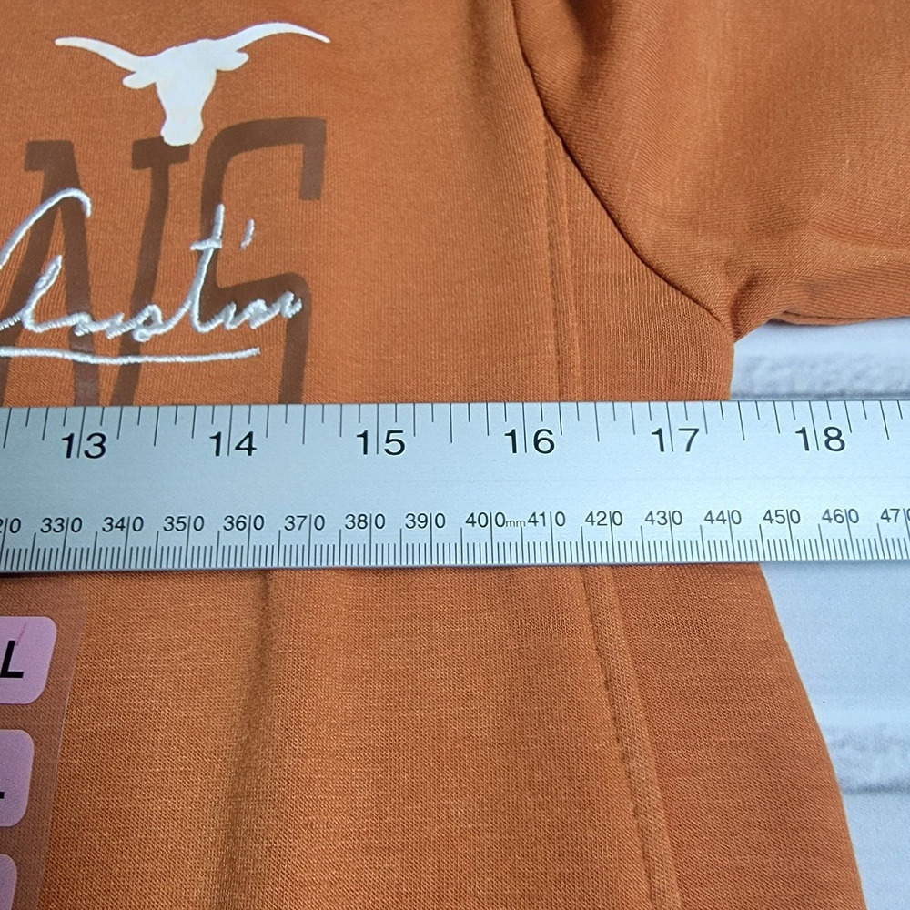 Texas Longhorns Long Sleeve Pull Over Shirt Women's Size S Orange - Picture 3 of 6